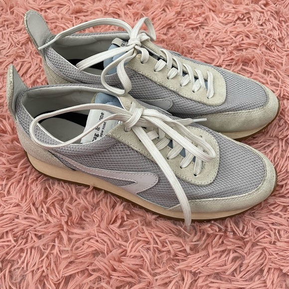 Rag & Bone Gray and White Sneakers Classic Low-Top Design - Picture 1 of 6
